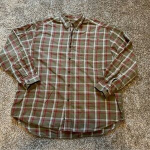 Eddie Bauer mens long sleeve plaid button down XL
